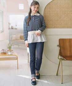 組曲 KIDS 【150-160㎝】ハーモニー ボーダートップス