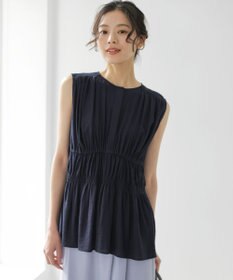 組曲 【先行予約】シアーリンクルクロス ティアードブラウス