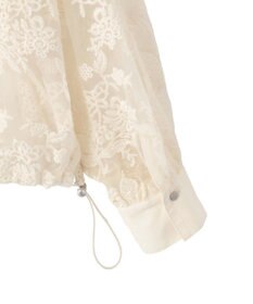 Green Parks オーガン刺繍比翼シャツ