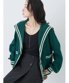 earth music&ecology セーラーニットカーディガン