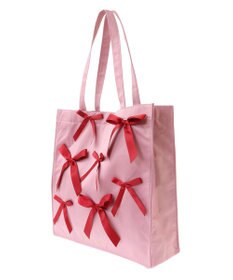 Maison de FLEUR リボンサテンスクエアトートバッグ