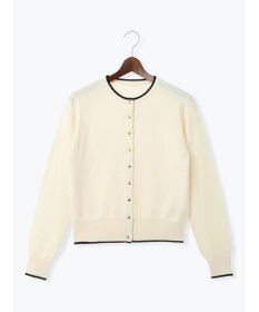 Te chichi メタルスクエア釦クルーネックカーディガン