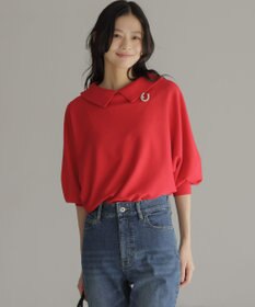 組曲 【加藤ローサさん着用・新色追加・前後着用可】スムースストレッチロールネック ニット