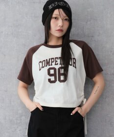 WEGO グラフィックショートサイドリボンドロストT