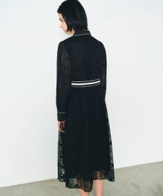 GRACE CONTINENTAL ストライプフラワー刺繍ワンピース