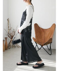 Green Parks AnriettMusee シャーリングスリーブＴシャツ＋レースキャミソールＳＥＴ