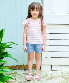 ANY KIDS ひんやりクール 肩リボンTシャツ