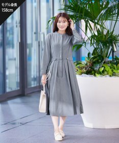 Tiaclasse 【新色追加・洗える】ピーチスキンバンドカラーワンピース