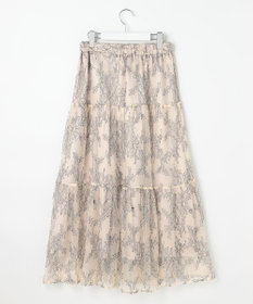 Feroux ニット×ティアードレース スカート