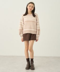 earth music&ecology フェザーヤーンノルディックプルオーバー