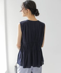 組曲 【先行予約】シアーリンクルクロス ティアードブラウス