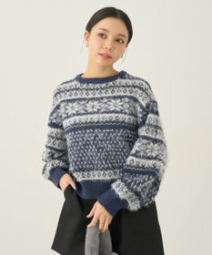 earth music&ecology フェザーヤーンノルディックプルオーバー