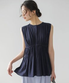 組曲 【先行予約】シアーリンクルクロス ティアードブラウス