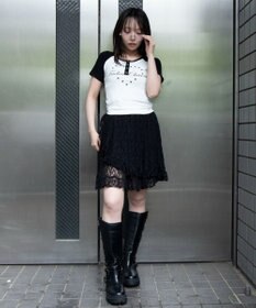 WEGO グラフィックラグランヘンリーネックT