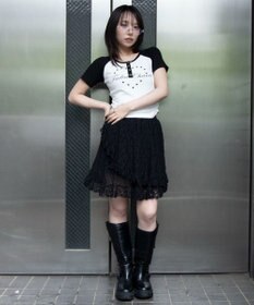 WEGO グラフィックラグランヘンリーネックT