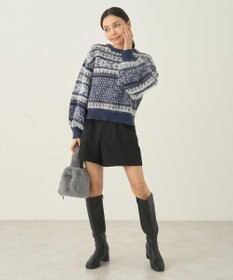 earth music&ecology フェザーヤーンノルディックプルオーバー