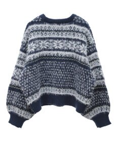 earth music&ecology フェザーヤーンノルディックプルオーバー