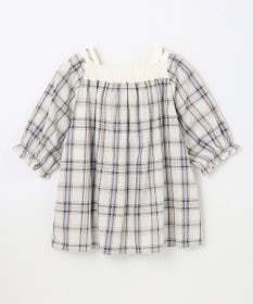 組曲 KIDS 【150-160㎝】プランタンチェック ブラウス