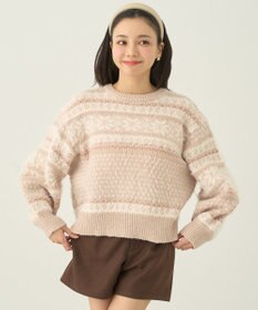 earth music&ecology フェザーヤーンノルディックプルオーバー