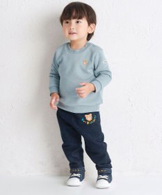 MIKI HOUSE HOT BISCUITS 【80-120cm】 パステルロゴ ストレッチパンツ