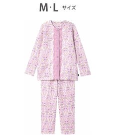 WACOAL パジャマ 長袖 長ズボン 綿混(本体) あったか ミントン レディース NDW426 /ワコール