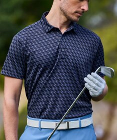 ZERO HALLIBURTON 【吸水速乾・UVケア】 ZHモノグラムジャガードポロシャツ ZHG-M5S6 82951