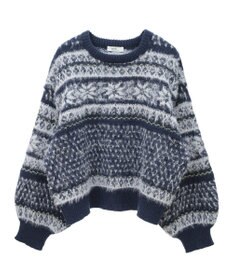 earth music&ecology フェザーヤーンノルディックプルオーバー