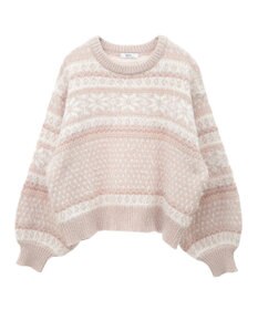 earth music&ecology フェザーヤーンノルディックプルオーバー