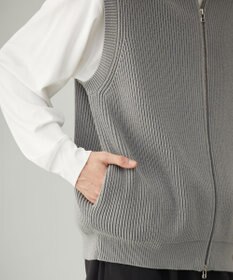 UNFILO MENS スウェットライク ジップベスト [24年秋冬商品]