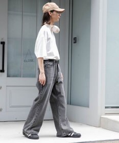 WEGO 【ユニセックス着用ITEM/SMLサイズ展開】デニムルーズフレアパンツ