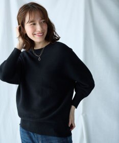 ANY L 【洗濯機可/6色展開】ラウンドネックガーターニット