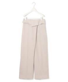 ICB L 【UVケア・接触冷感・速乾・防シワ・洗える】 FluidBackSatin デザインワイドパンツ