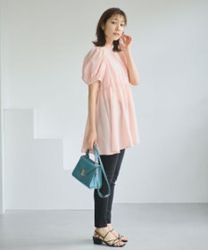 #Newans 【ANSWER for 骨格ウェーブ】フリルカラーパフスリーブチュニック