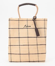 J.PRESS LADIES 【WEB限定・A4サイズ収納可】 マダガスカルラフィア トート バッグ