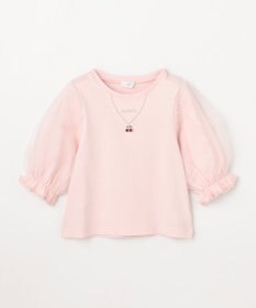 ANY KIDS チュール袖 七分Tシャツ