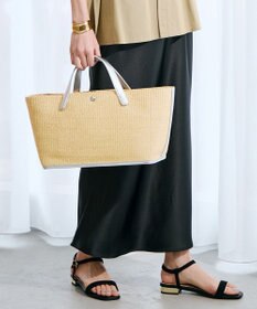 TOPKAPI 【Breath TOPKAPI】ワイド トート レザーハンドル カゴバッグ / ポーチ付き