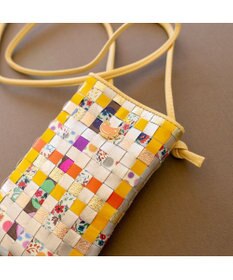 tsumori chisato CARRY エポネコメッシュ スマホポシェット スマホケース 縦型 軽量 ショルダー カード入れ付き