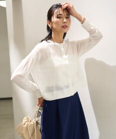 UNFILO L フロスティコットン  クロップド  カーディガン