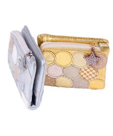 tsumori chisato CARRY 新マルチドット 折り財布 2つ折り ミニ財布【キラキラでかわいい！本革のやわらかな風合い】