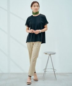 J.PRESS LADIES 【WEB限定・洗える】シャンブレーサテン テーパード パンツ