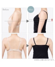 BRADELIS New York 【BRADELIS Me】チュールビスチェブラキャミ 通気性抜群のおしゃれな補整ブラキャミ カップ付き