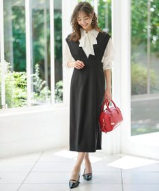 ANY SIS 【洗える】タイト ジャンパースカート