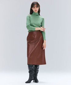 BEIGE， 【洗える・GISELe 10月号掲載】FORD / ウール配色メローハイネックカットソー