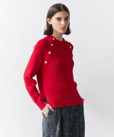 BEIGE， HELIODOR / スポンディッシュマリンボタンニット