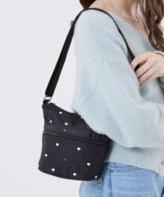 LeSportsac MINI BUCKET SHOULDER BAG/レッド/ホワイトハートEMB