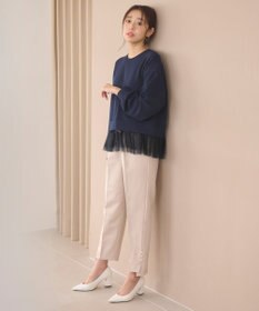 Feroux 【洗える】パールポイントテーパード パンツ