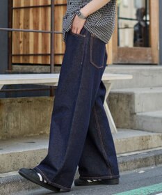 WEGO 【ユニセックス着用ITEM/SMLサイズ展開】エクストラバギーデニムパンツ