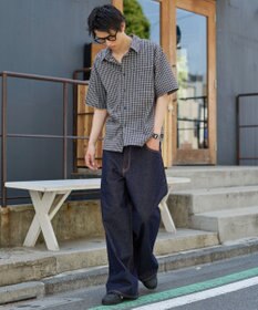 WEGO 【ユニセックス着用ITEM/SMLサイズ展開】エクストラバギーデニムパンツ