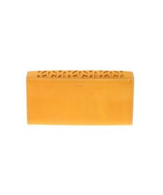 genten カットワーク フラップ長財布