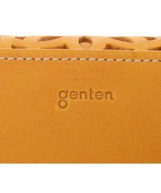 genten カットワーク フラップ長財布